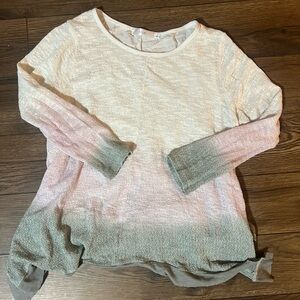 Easel Flowy Ombre Top